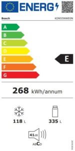 Bosch KDN55NWE0N 453 LT No-Frost Çift Kapılı Buzdolabı - Görsel 6