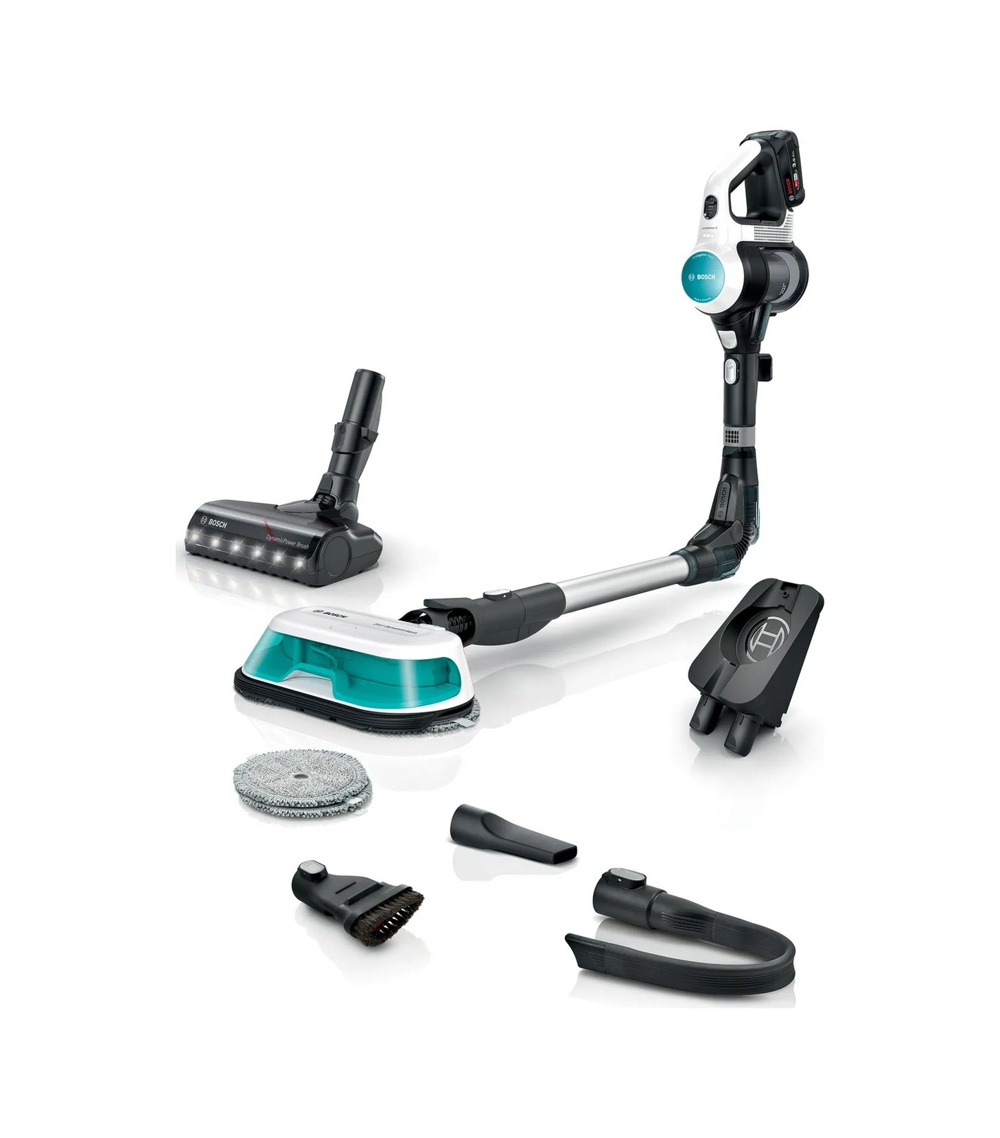 IMG-3519888276955063609 Bosch BBS71HYGTR Unlimited 7 ProHygienic Aqua Dikey Şarjlı Süpürge - Görsel 1