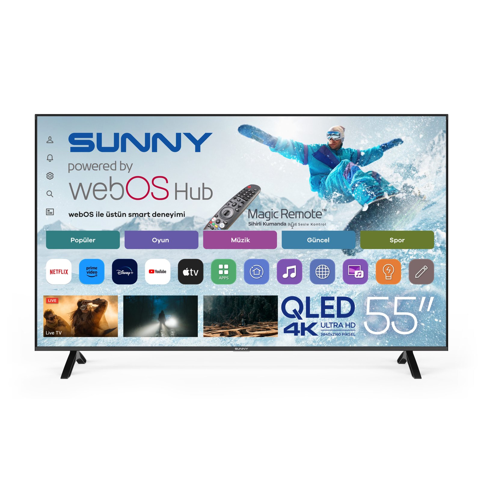 IMG-4285158659474440121 Sunny SN55QMN252C-S 55” Frls UHD Manyas QLED TV - Görsel 1