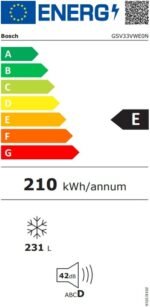 Bosch GSV33VWE0N 231 LT 7 Çekmeceli Dikey Derin Dondurucu - Görsel 5