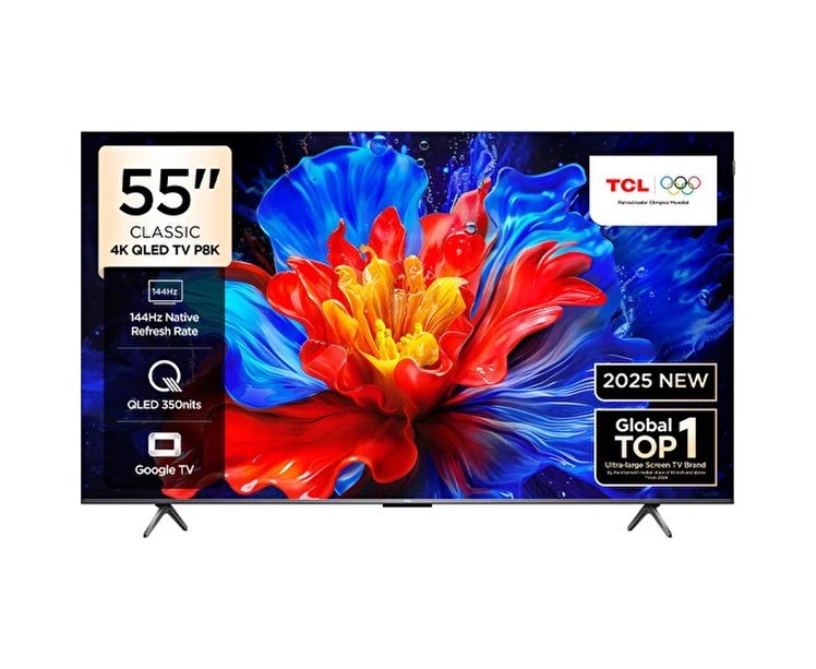 IMG-611396175395896567 TCL 55P8K 55" 4K UHD Google QLED TV - Görsel 1