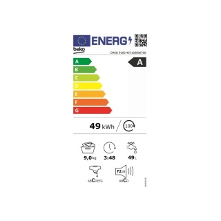 Beko CMXD 9100 1000 Devir 9 KG Çamaşır Makinesi - Görsel 5